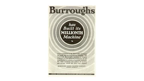 Burroughs Millionth Adding Machine